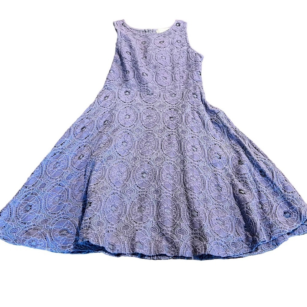 Altar’d State Violet Purple Sleeveless Lace Fit & Flare Dress Size Small